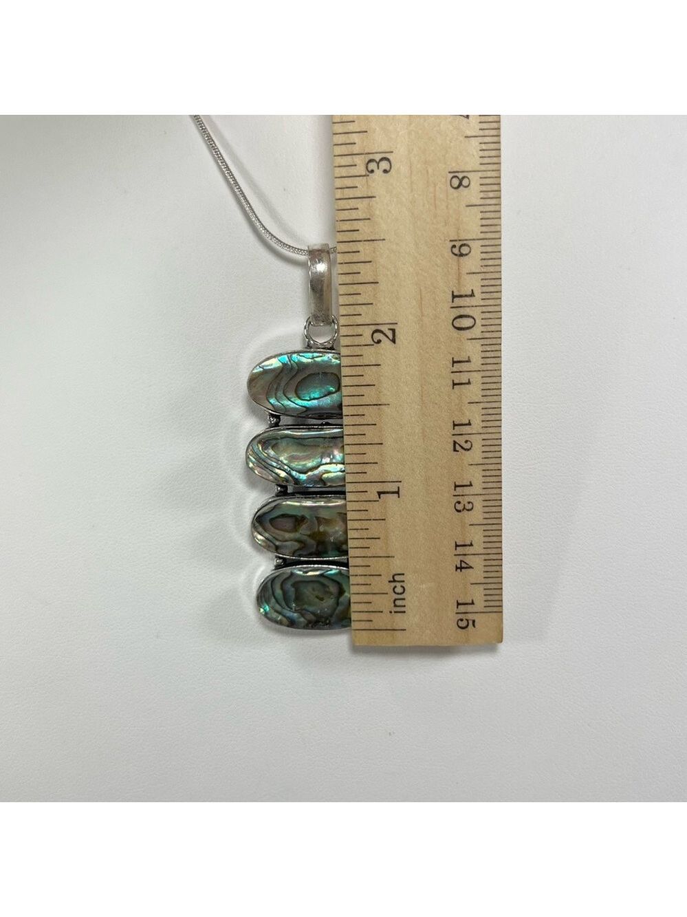 Abalone Shell 925 Multi Stone Gemstone Pendant - Picture 4 of 7